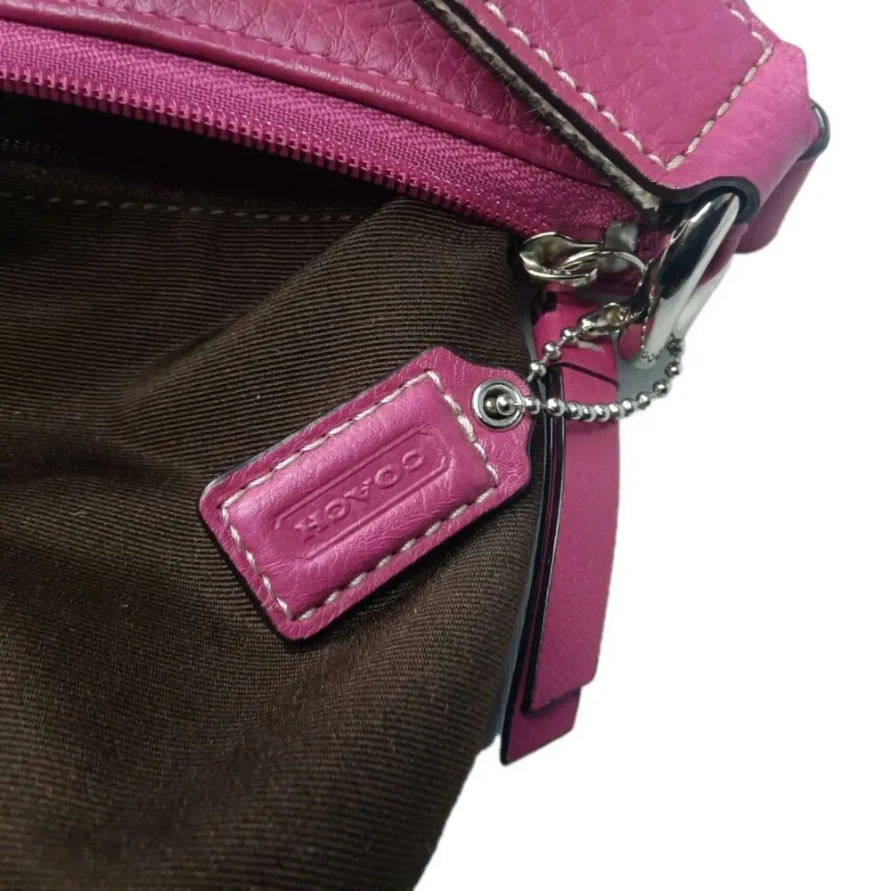 Coach Hamilton Leather Messenger Crossbody Bag Raspberry Pink Swingpack